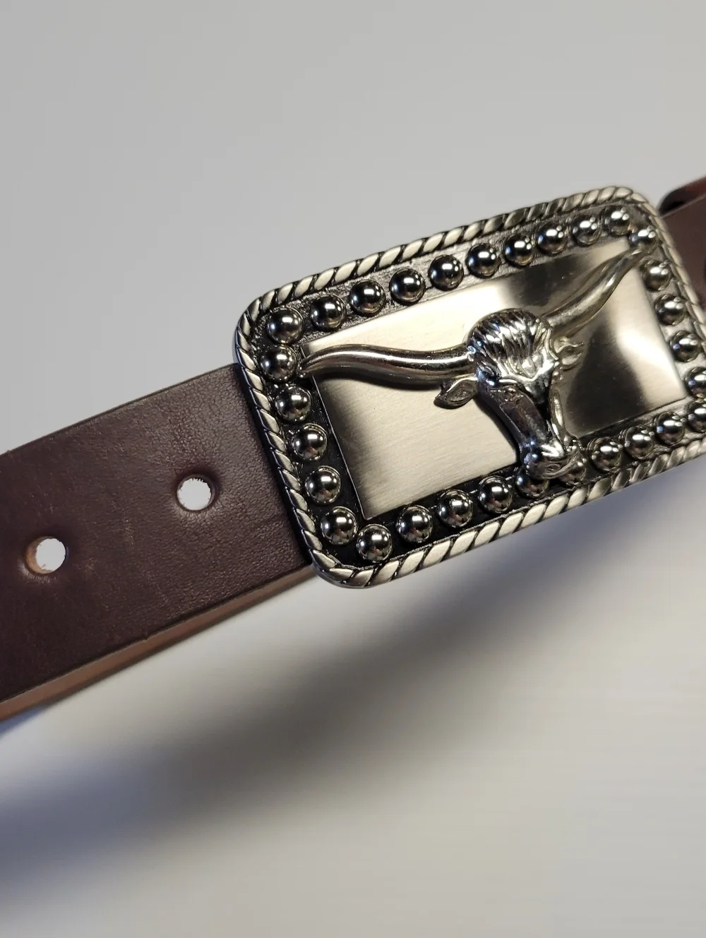 Boston Leather Belt Size 30 Made in USA Genuine Brown Leather Workwear